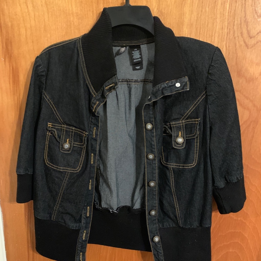 Denim fashion jacket 3/4 sleeve